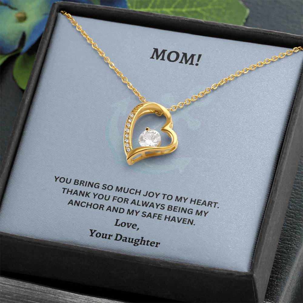 Mom- Being my anchor-Forever Love Necklace - Essential Home Zone Essential Home Zone 18k Yellow Gold Finish / Standard Box Jewelry Mom- Being my anchor-Forever Love Necklace