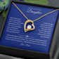 Daughter Gift – Forever Love Necklace – Add Your Custom “From” Title (134)