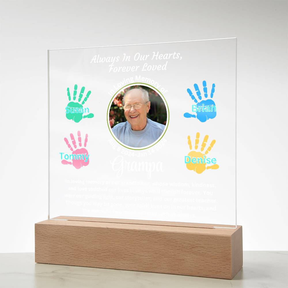 Grandpa-Personalized Memorial with our Printed Square Acrylic Plaque 303 - Essential Home Zone Essential Home Zone Jewelry Grandpa-Personalized Memorial with our Printed Square Acrylic Plaque 303