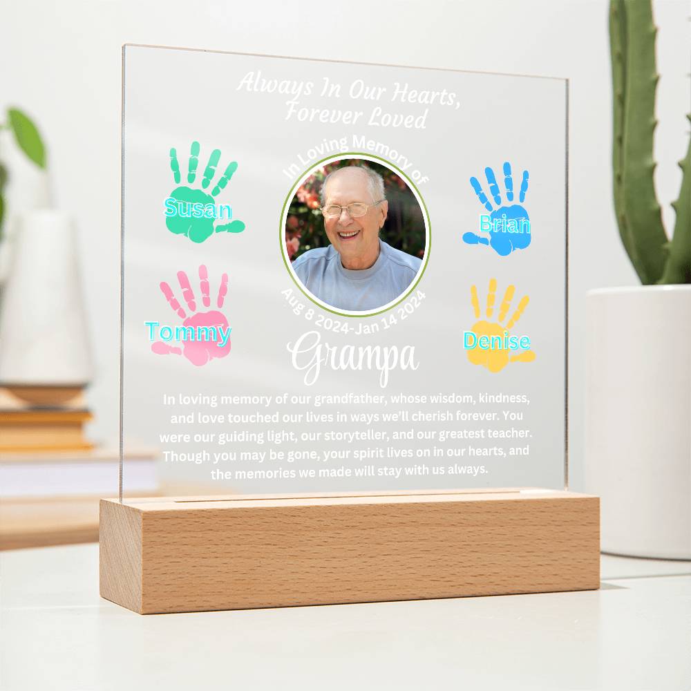 Grandpa-Personalized Memorial with our Printed Square Acrylic Plaque 303 - Essential Home Zone Essential Home Zone Jewelry Grandpa-Personalized Memorial with our Printed Square Acrylic Plaque 303