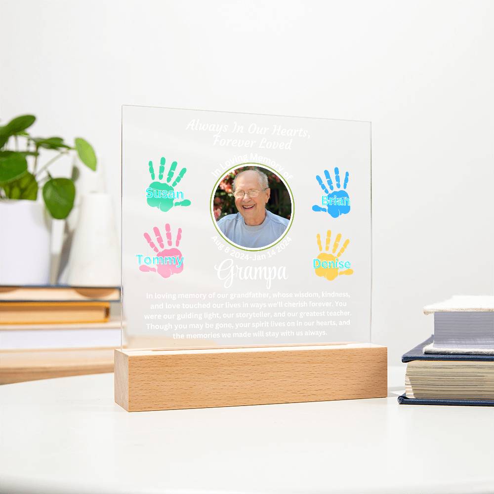 Grandpa-Personalized Memorial with our Printed Square Acrylic Plaque 303 - Essential Home Zone Essential Home Zone Jewelry Grandpa-Personalized Memorial with our Printed Square Acrylic Plaque 303