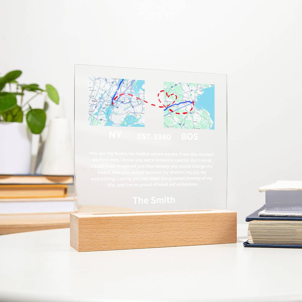 To My Wife-You Are My Home-Personalize this Printed Square Acrylic Plaque - Essential Home Zone Essential Home Zone Jewelry To My Wife-You Are My Home-Personalize this Printed Square Acrylic Plaque