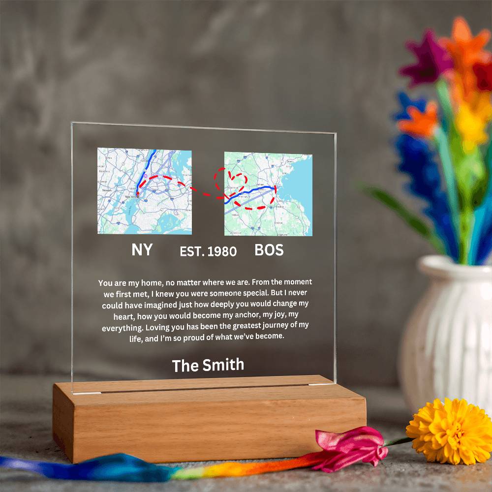 To My Wife-You Are My Home-Personalize this Printed Square Acrylic Plaque - Essential Home Zone Essential Home Zone Jewelry To My Wife-You Are My Home-Personalize this Printed Square Acrylic Plaque