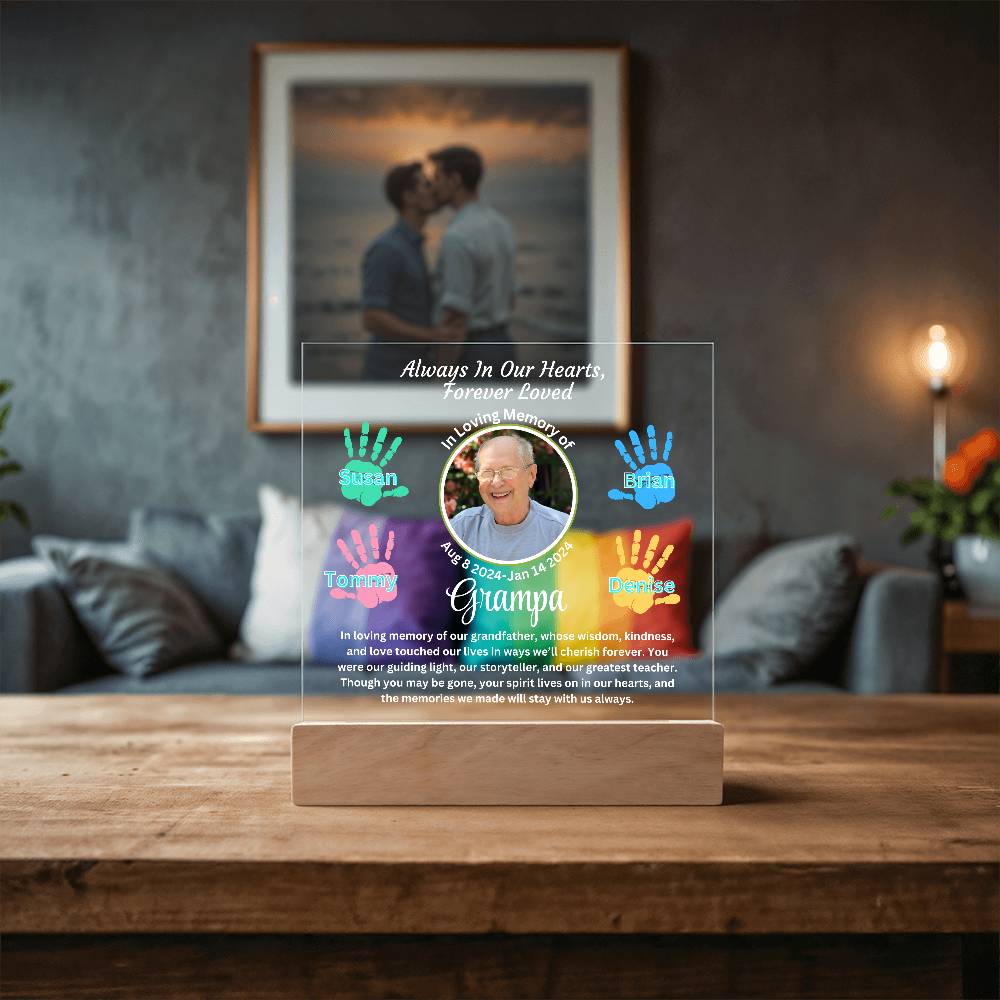 Grandpa-Personalized Memorial with our Printed Square Acrylic Plaque 303 - Essential Home Zone Essential Home Zone Jewelry Grandpa-Personalized Memorial with our Printed Square Acrylic Plaque 303