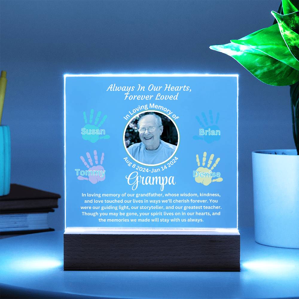 Grandpa-Personalized Memorial with our Printed Square Acrylic Plaque 303 - Essential Home Zone Essential Home Zone Jewelry Grandpa-Personalized Memorial with our Printed Square Acrylic Plaque 303