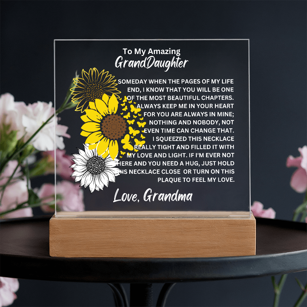 Granddaughter-Printed Square Acrylic Plaque. 40