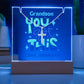 To My Grandson-You Got This-An elegant 7 LED Light Acrylic Bundle,featuring a Square Acrylic and the beautiful Cross Necklace, Gift 214 - Essential Home Zone Essential Home Zone Jewelry To My Grandson-You Got This-An elegant 7 LED Light Acrylic Bundle,featuring a Square Acrylic and the beautiful Cross Necklace, Gift 214