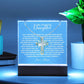 To My Daughter or Son-Personalized  Keepsake  Acrylic and Cross Necklace 198