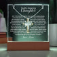 To My Daughter or Son-Personalized  Keepsake  Acrylic and Cross Necklace 198