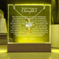 To My Daughter or Son-Personalized  Keepsake  Acrylic and Cross Necklace 198