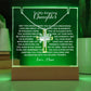 To My Daughter or Son-Personalized  Keepsake  Acrylic and Cross Necklace 198