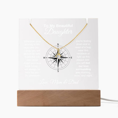 To My Daughter- Personalized this stunning Square Acrylic and the beautiful Alluring Necklace 9