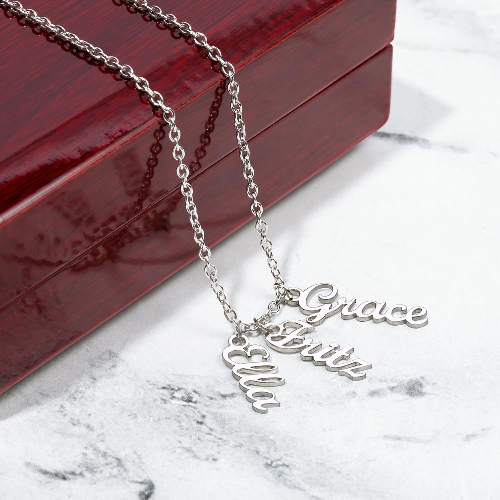 Personalized Vertical Name Necklace – Always With You