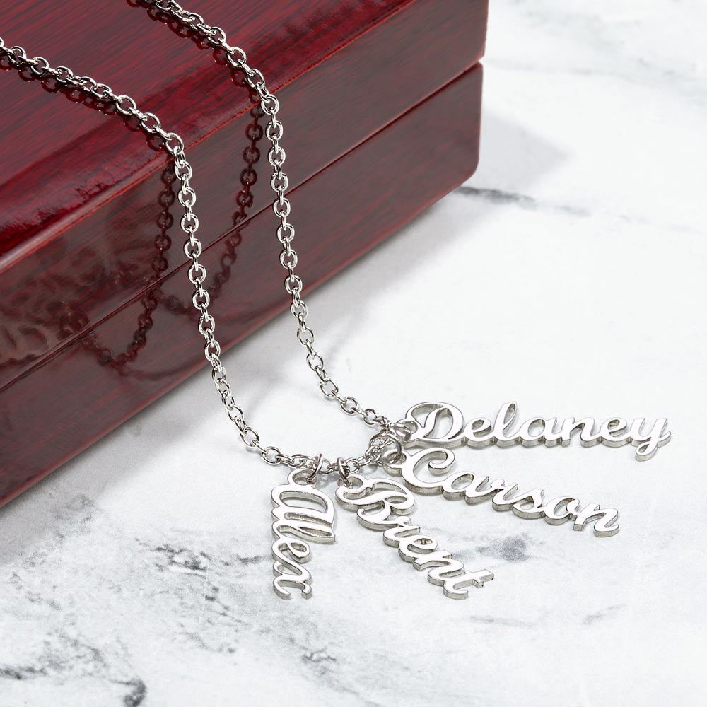 Personalized Vertical Name Necklace – Always With You