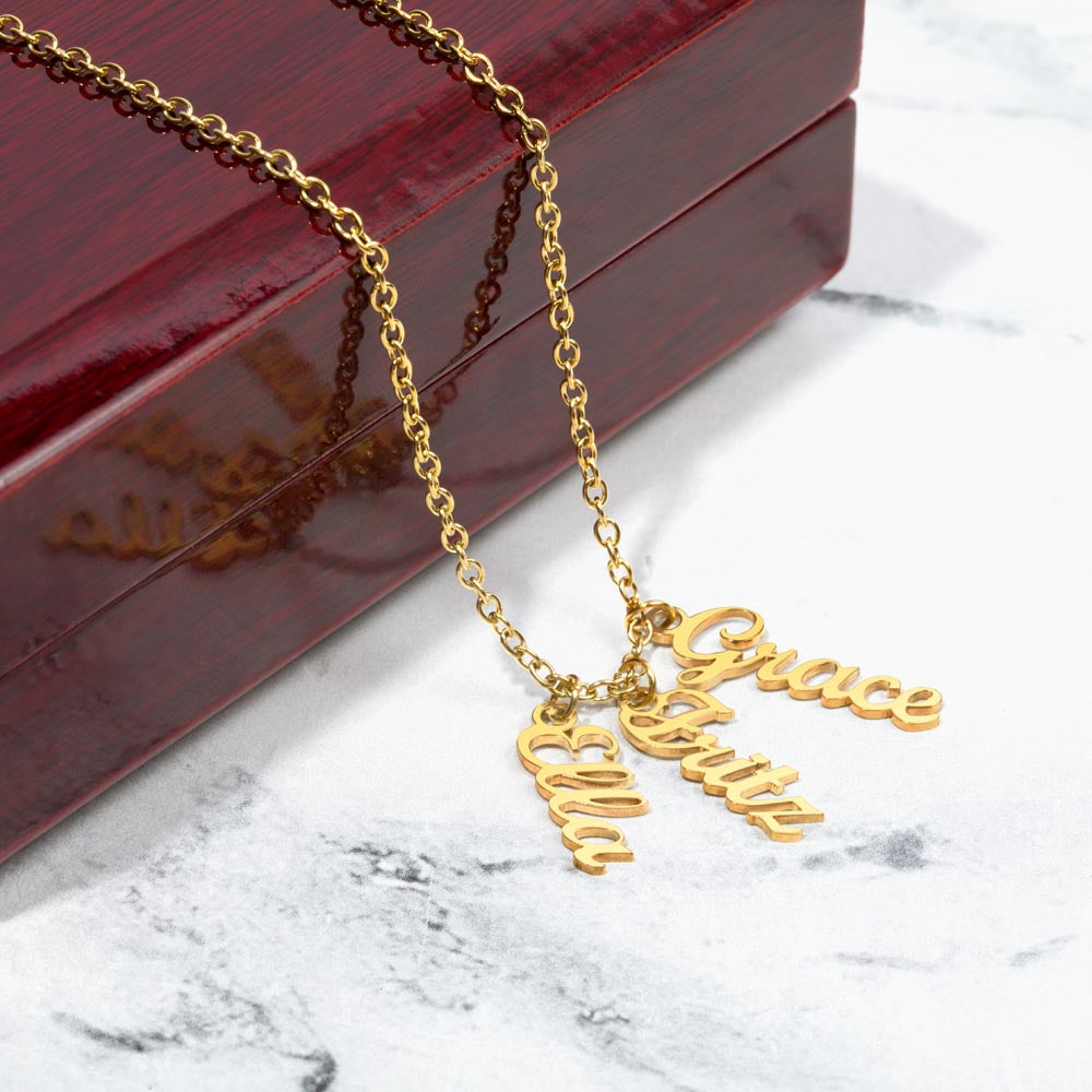 Personalized Vertical Name Necklace – Always With You