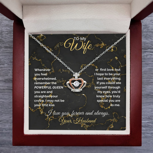 To My Wife – Queen of My Heart Crown Necklace (138E2)