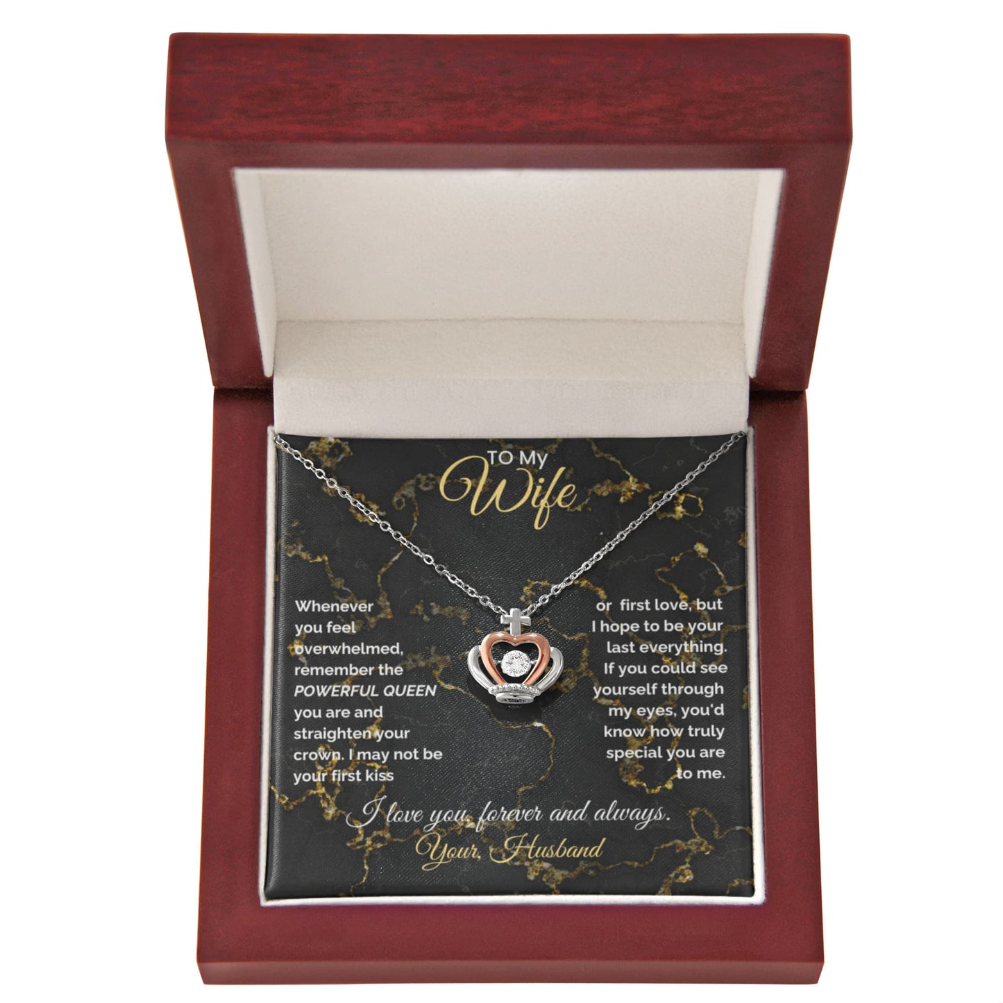 Wife – Crown Necklace, Queen of My Heart (138E2)