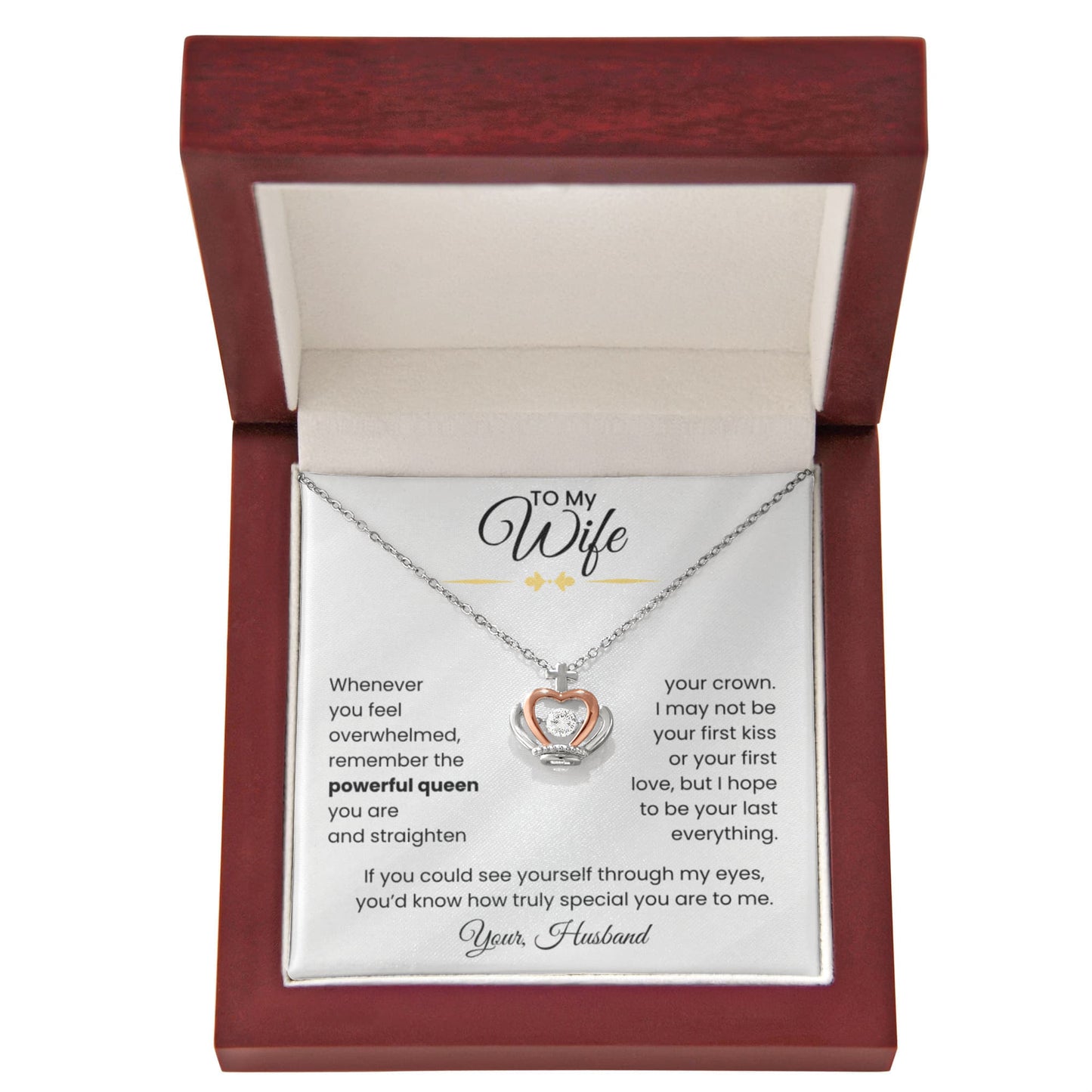 Wife – Crown Necklace, Queen of My Heart (138B)