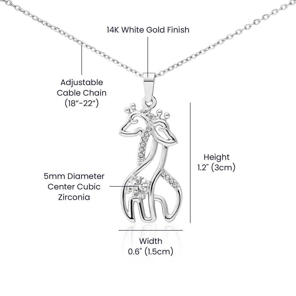 Granddaughter- Personalized this charming Giraffe Necklace. Show your special someone that they share these remarkable qualities with a meaningful gesture of love. 131