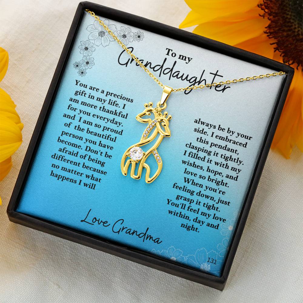 Granddaughter- Personalized this charming Giraffe Necklace. Show your special someone that they share these remarkable qualities with a meaningful gesture of love. 131