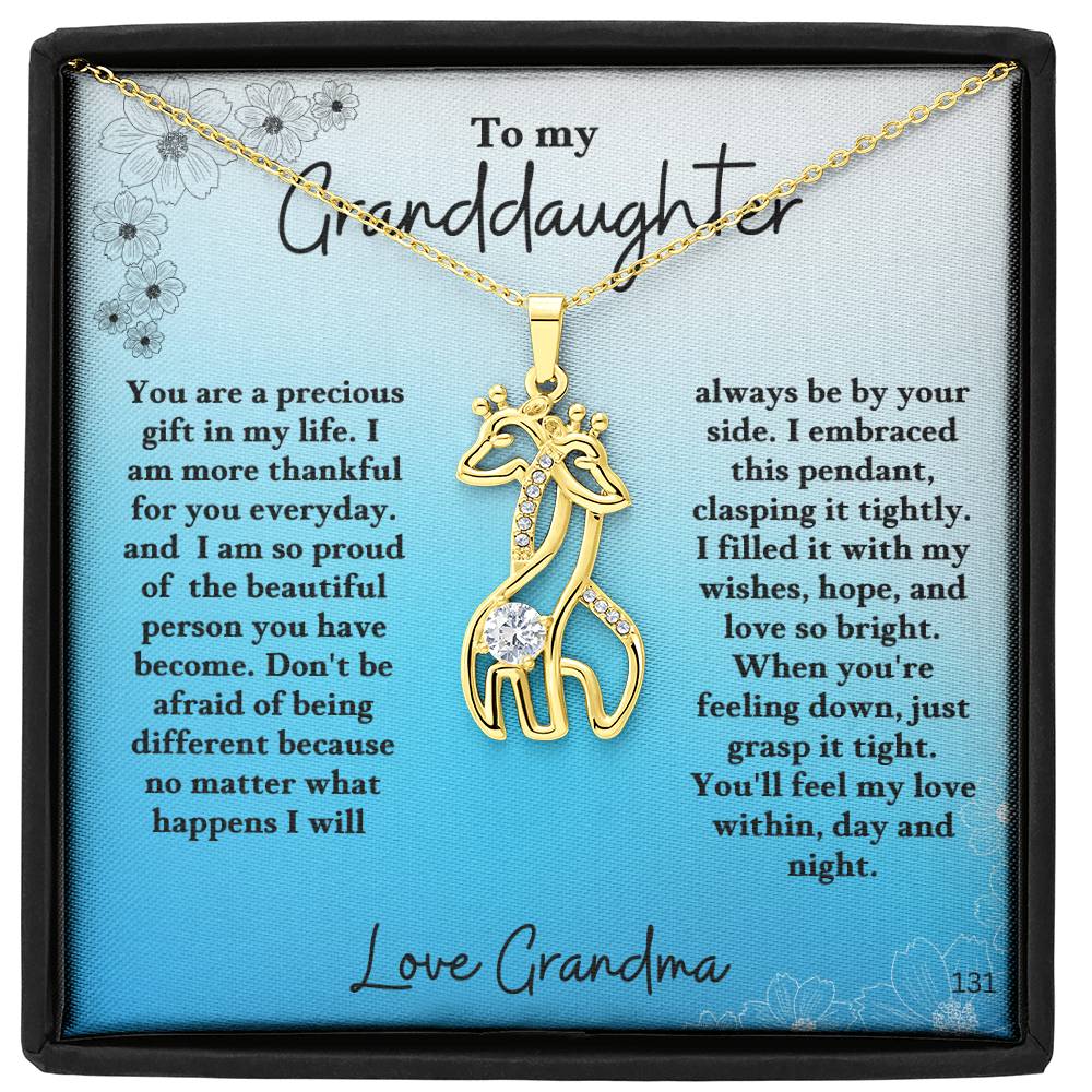 Granddaughter- Personalized this charming Giraffe Necklace. Show your special someone that they share these remarkable qualities with a meaningful gesture of love. 131