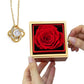 For Her-Love Knot Necklace with rotating Rose Box
