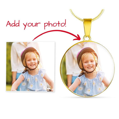 Custom Photo Circle Necklace – Always in My Heart