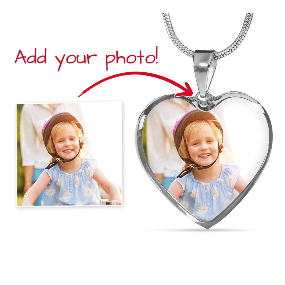 Custom Photo Heart Necklace – Always in My Heart