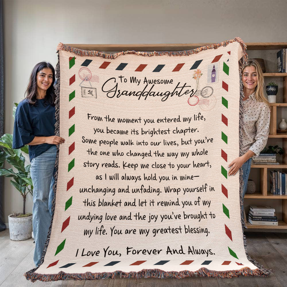 Artwork Heirloom Woven Blanket-Granddaughter