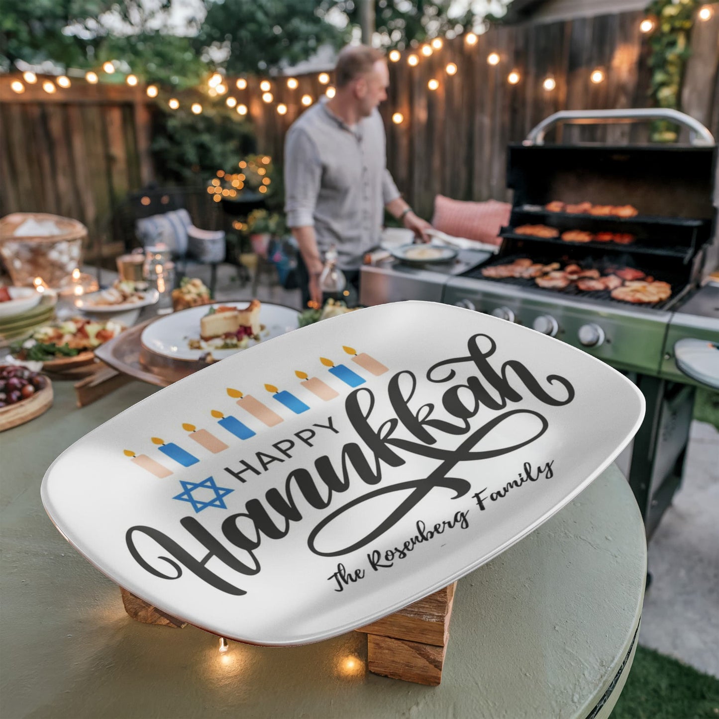 10”x14” Platter-Personalized Hanukkah Holiday