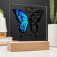 Blue Butterfly  Acrylic Plaque – To My Daughter (From Dad)