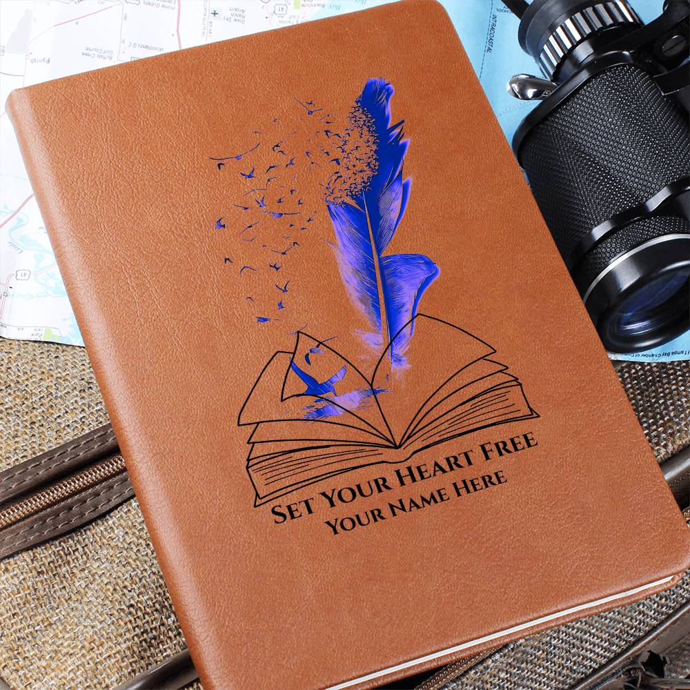 Graphic Leather Journal-Personalized Self Discovery