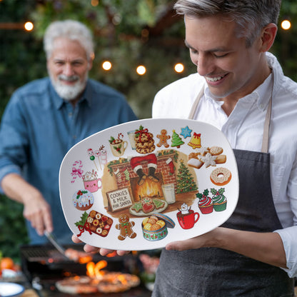 10”x14” Platter-Cookies for Santa Holiday