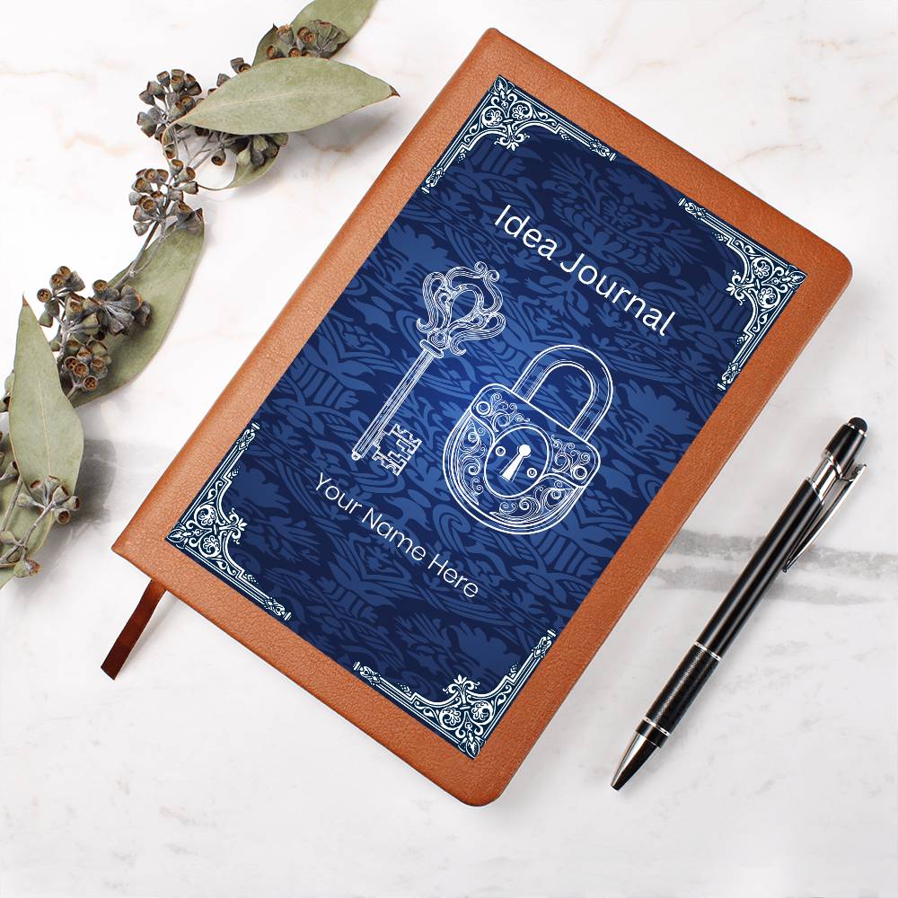 Graphic Leather Personalized Journal for Ideas