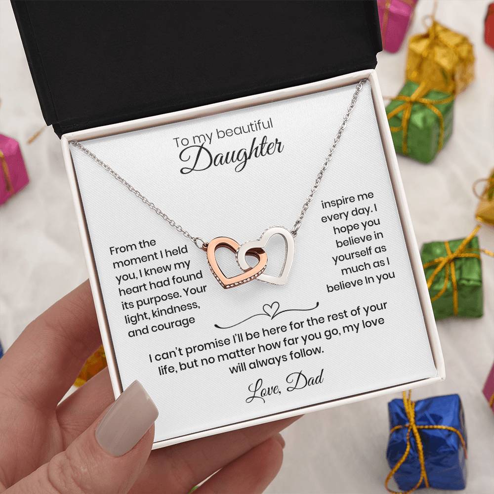 Daughter – Interlocking Heart Necklace  (86)