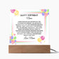 Acrylic Square Plaque-Personalized Sister Birthday