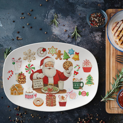 10”x14” Platter-Santa's Treat Holiday