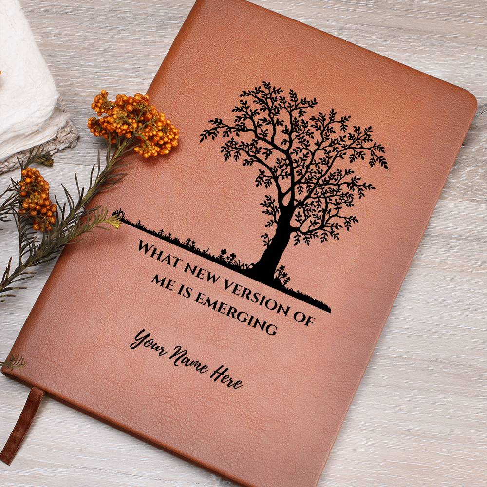 Graphic Leather Journal-Personalized Self Discovery