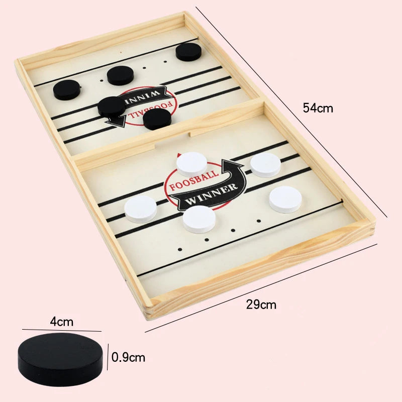 Table Hockey Paced Sling Puck Board Game, fast Sling Puck Game,Party Game,Adult Child Family Game 