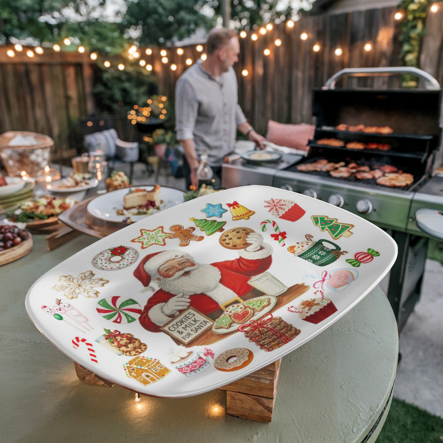 10”x14” Platter-Santa's Treat Holiday