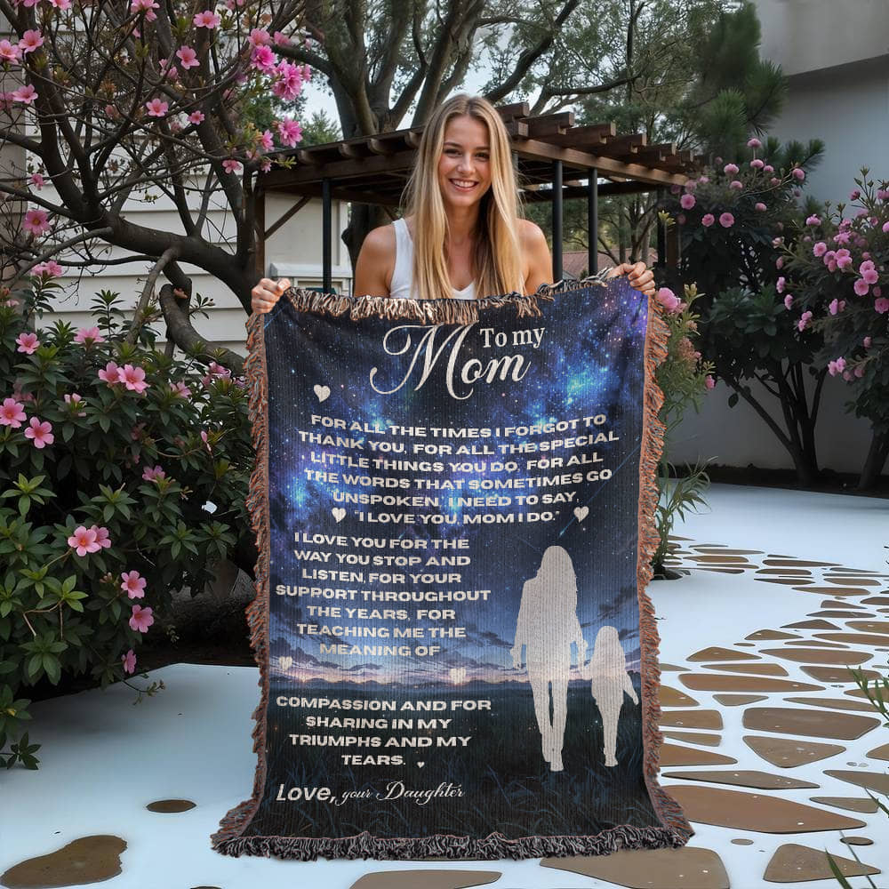 Artwork Heirloom Woven Blanket-To Mom