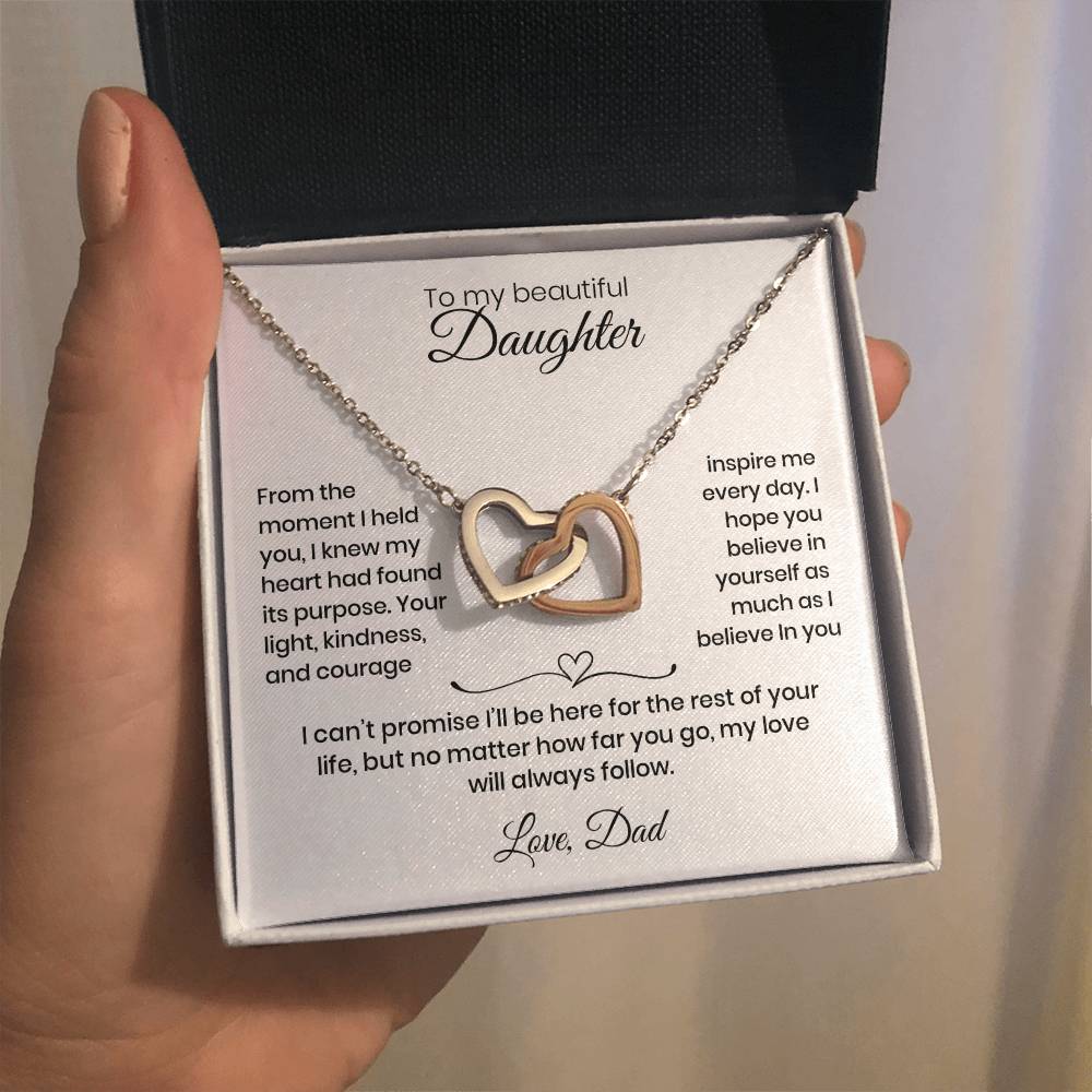 Daughter – Interlocking Heart Necklace  (86)