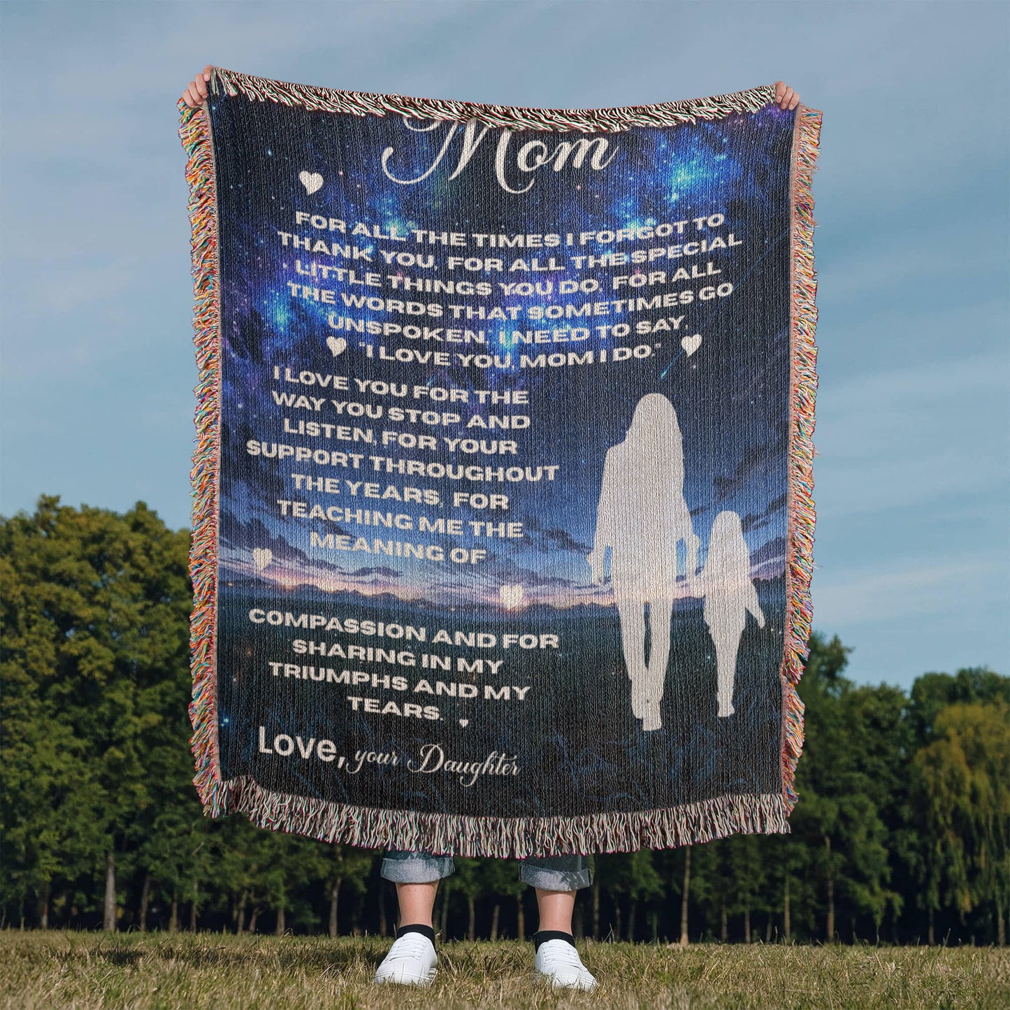 Artwork Heirloom Woven Blanket-To Mom