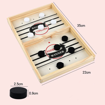 Table Hockey Paced Sling Puck Board Game, fast Sling Puck Game,Party Game,Adult Child Family Game 