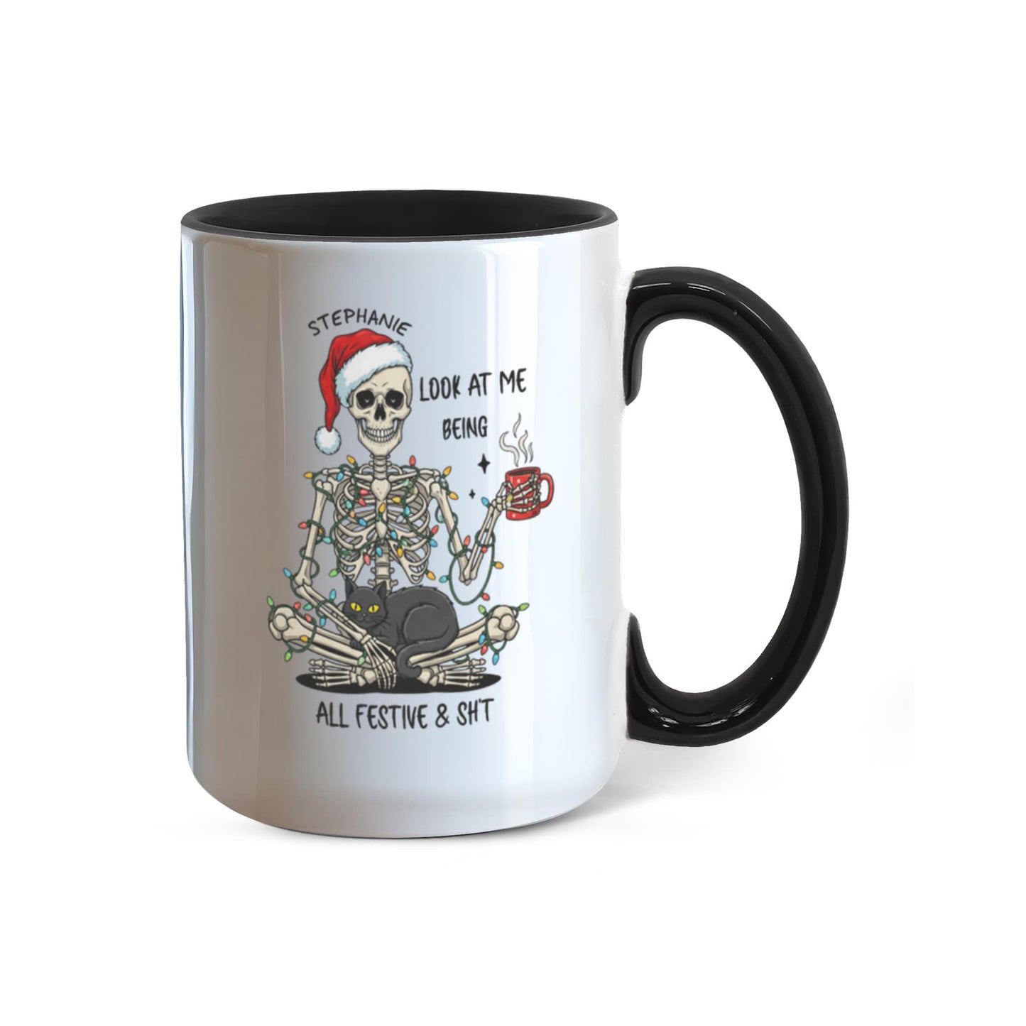 7 Colors Accent Mugs-Personalized Christmas Skeleton (1)