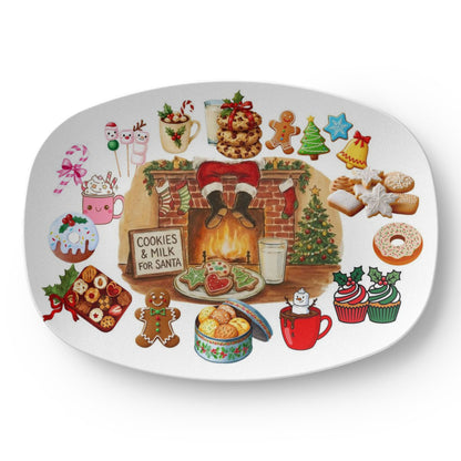 10”x14” Platter-Cookies for Santa Holiday