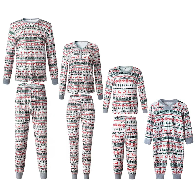 Christmas Family Matching Pajamas New Year Xmas Father Mother Kids Baby Clothes Set Dad Mom and Daughter Son Pyjamas Outfit