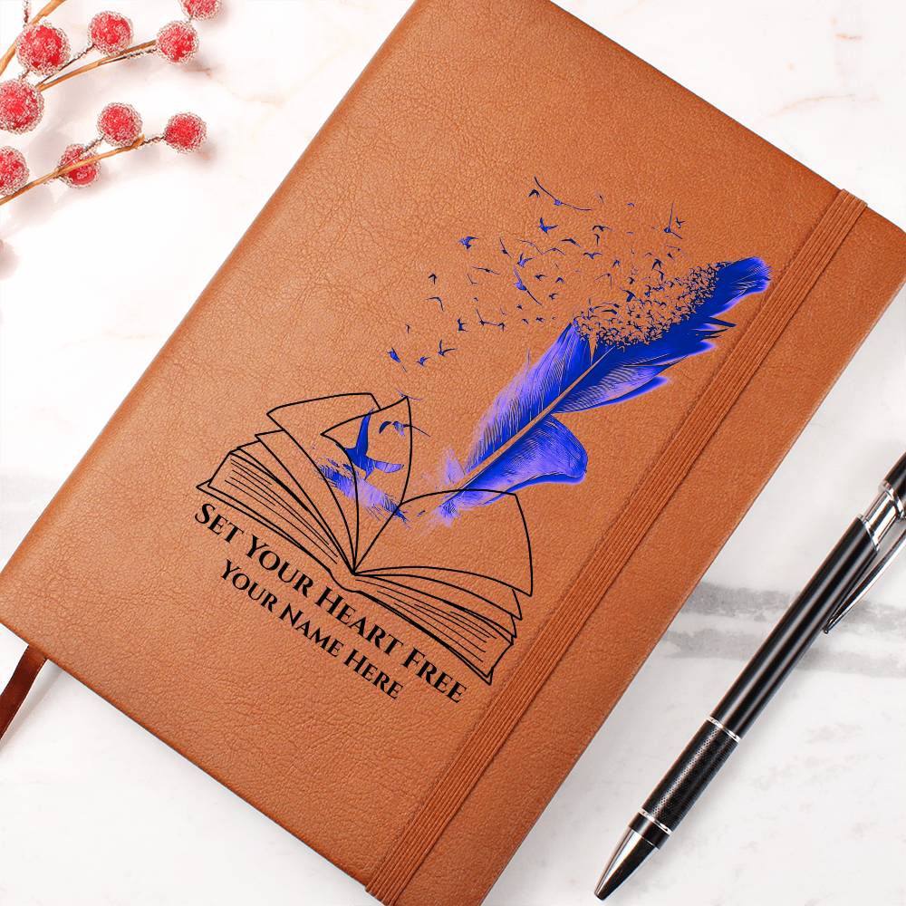 Graphic Leather Journal-Personalized Self Discovery