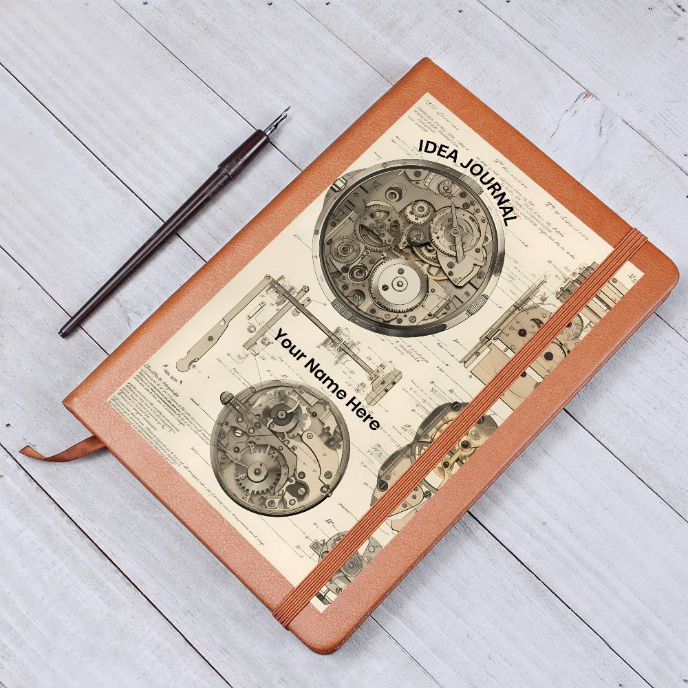 Graphic Leather Personalized Journal for Ideas