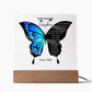 Blue Butterfly  Acrylic Plaque – To My Daughter (From Dad)